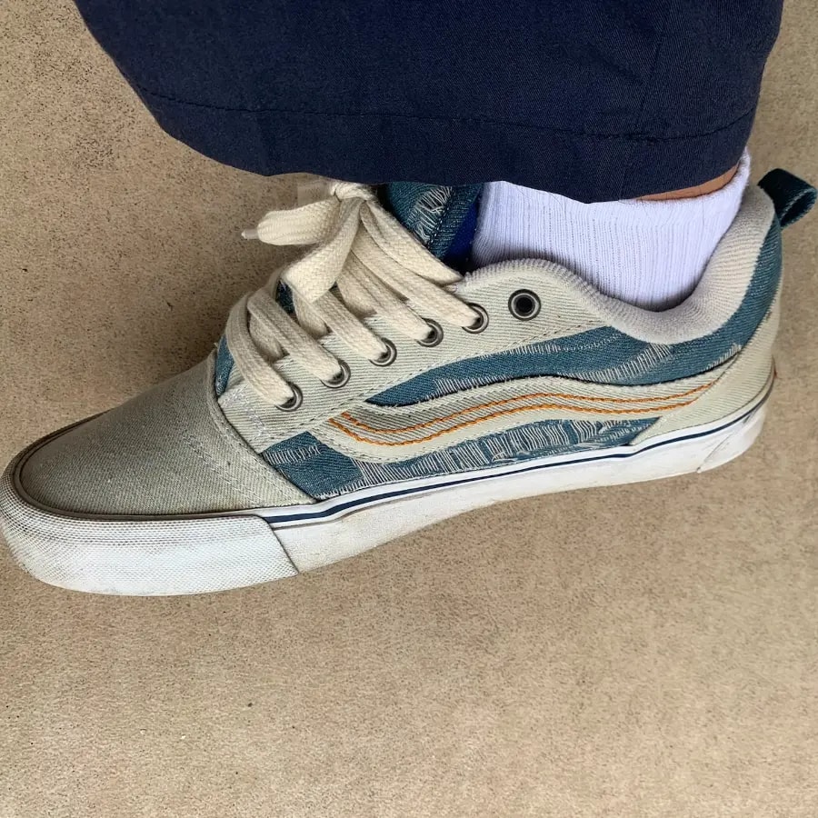 Giày Vans Knu Skool 'White and Blue' VN000E54NWD — ảnh 3