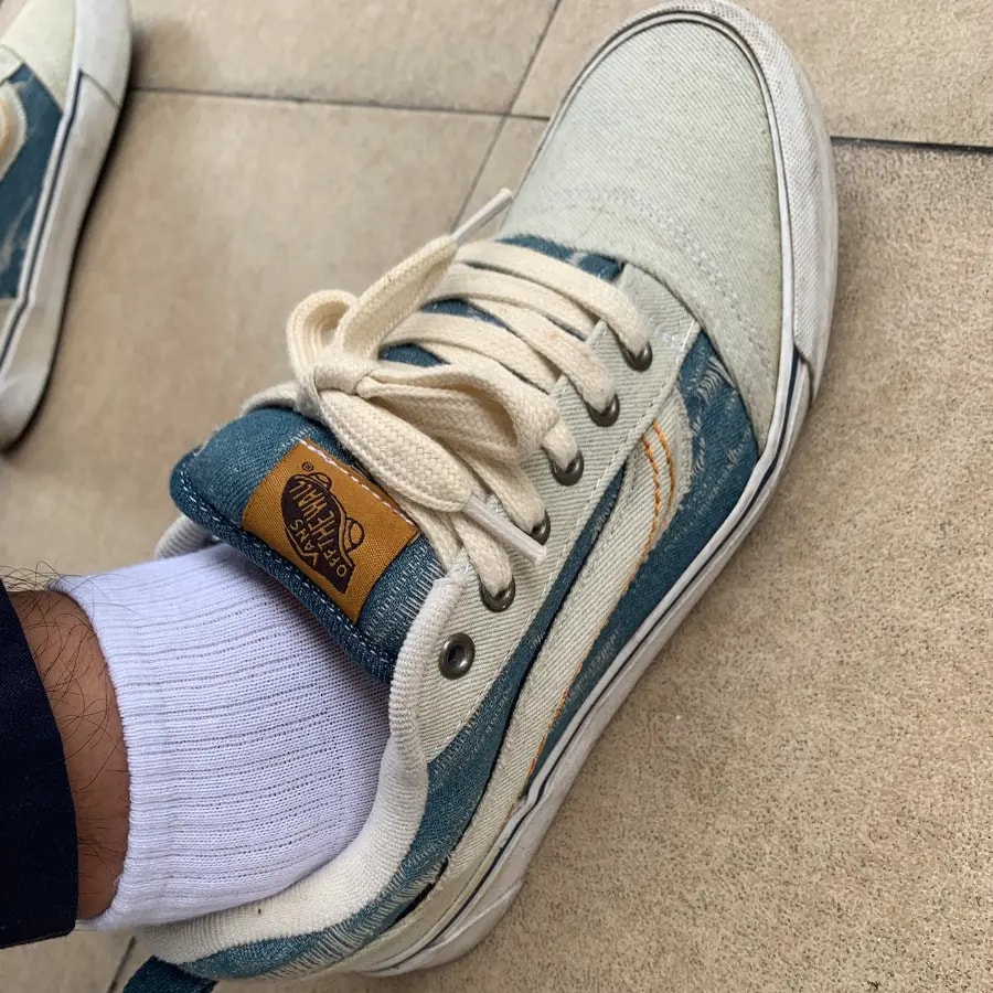 Giày Vans Knu Skool 'White and Blue' VN000E54NWD — ảnh 4