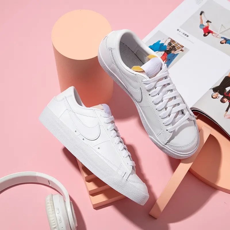 Giày Nike Blazer Low '77 'Triple White' DC4769-101 — ảnh 4
