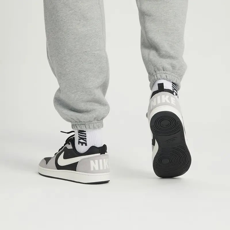 Giày Nike Court Borough Low Premium 'Black Grey Sail' 844881-005 — ảnh 3