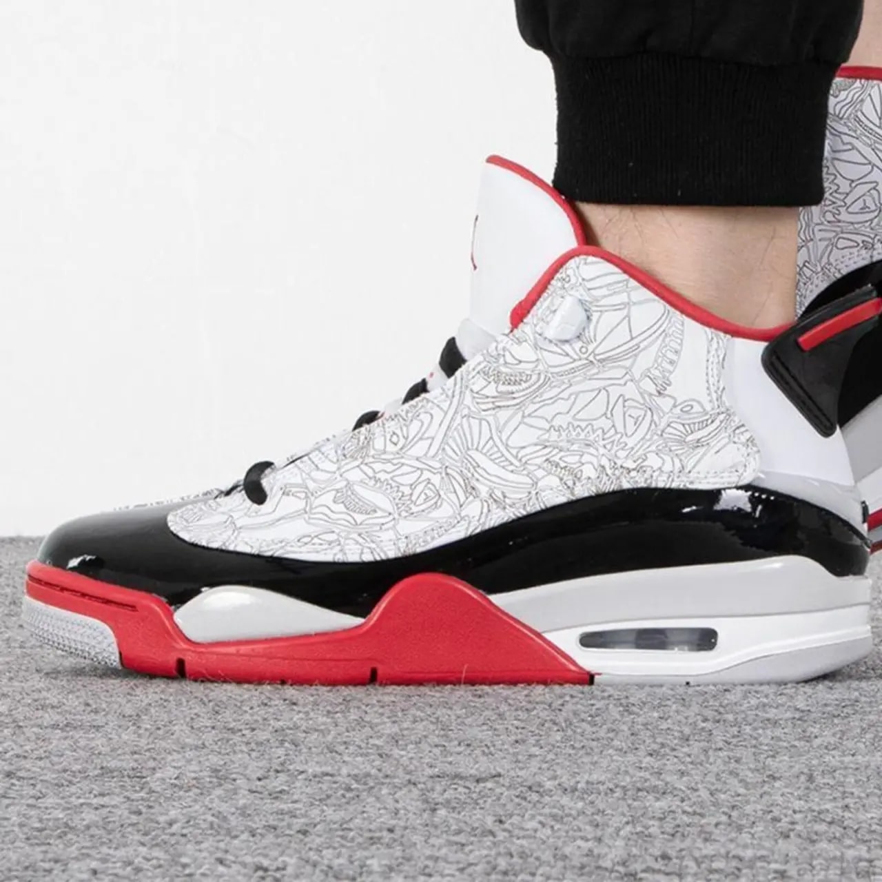 Giày Nike Air Jordan Dub Zero 'White Varsity Red' 311046-160 — ảnh 2