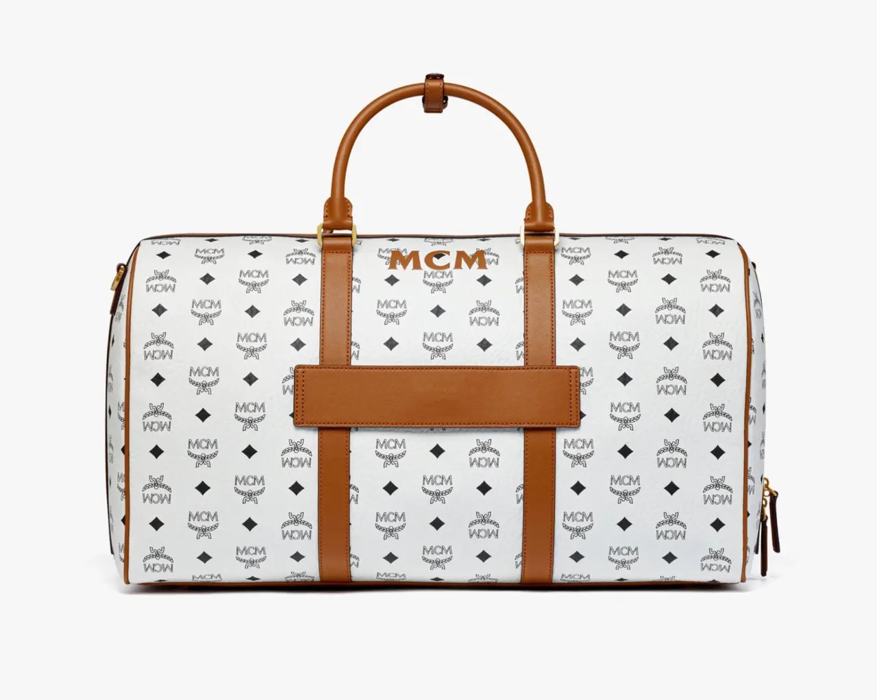 Túi MCM Ottomar Weekender Mega Laurel Visetos 'White' MMVESTT02WT001 — ảnh 4