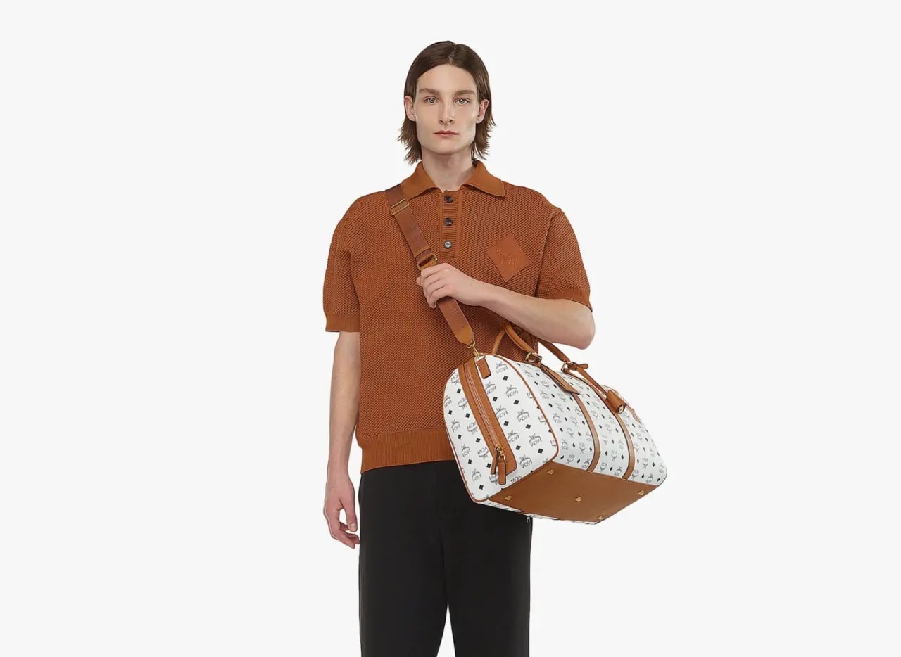 Túi MCM Ottomar Weekender Mega Laurel Visetos 'White' MMVESTT02WT001 — ảnh 3