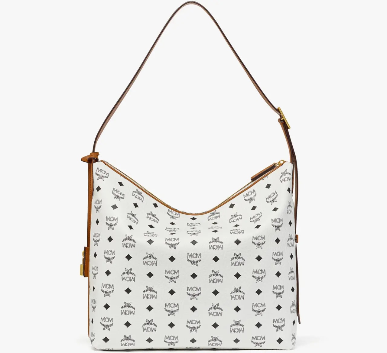 Túi MCM Aren Hobo in Mega Laurel Visetos 'White' MWHESTA06WT001 — ảnh 4