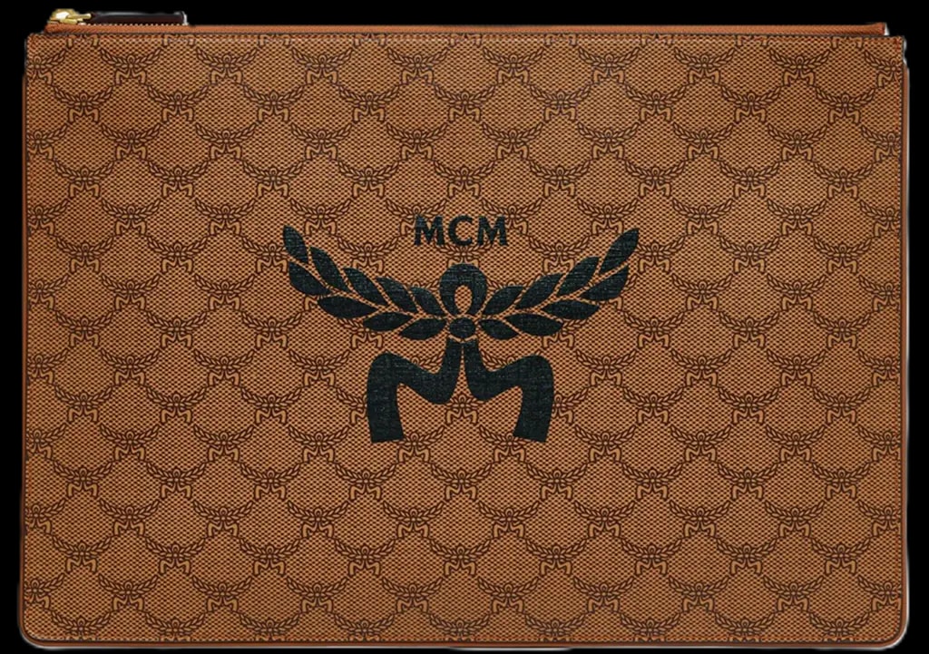 Túi MCM Himmel Zip Pouch Lauretos 'Cognac' MXZESAC04CO001