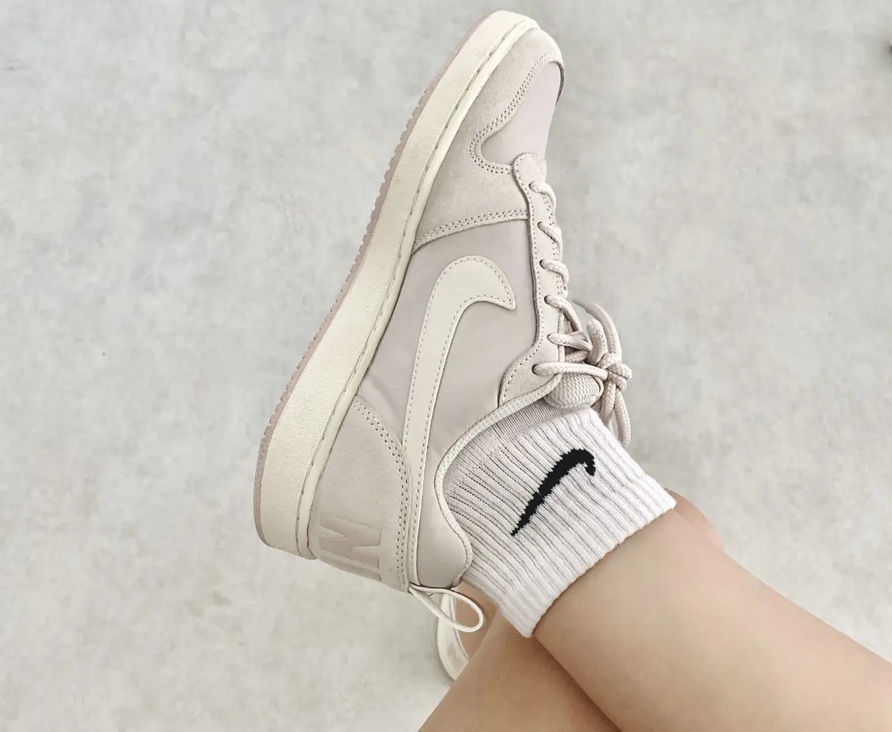 Giày Nike Court Borough Low Premium 'Sail Light Orewood Brown' 861533-101 — ảnh 4