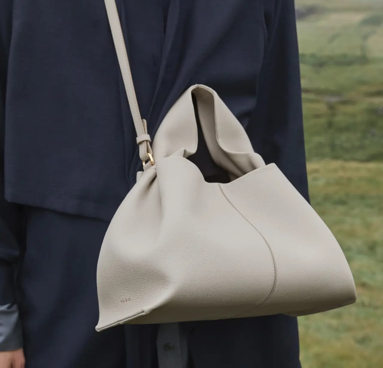 Túi Polene Numéro Neuf Mini Edition Textured 'Chalk' — ảnh 4