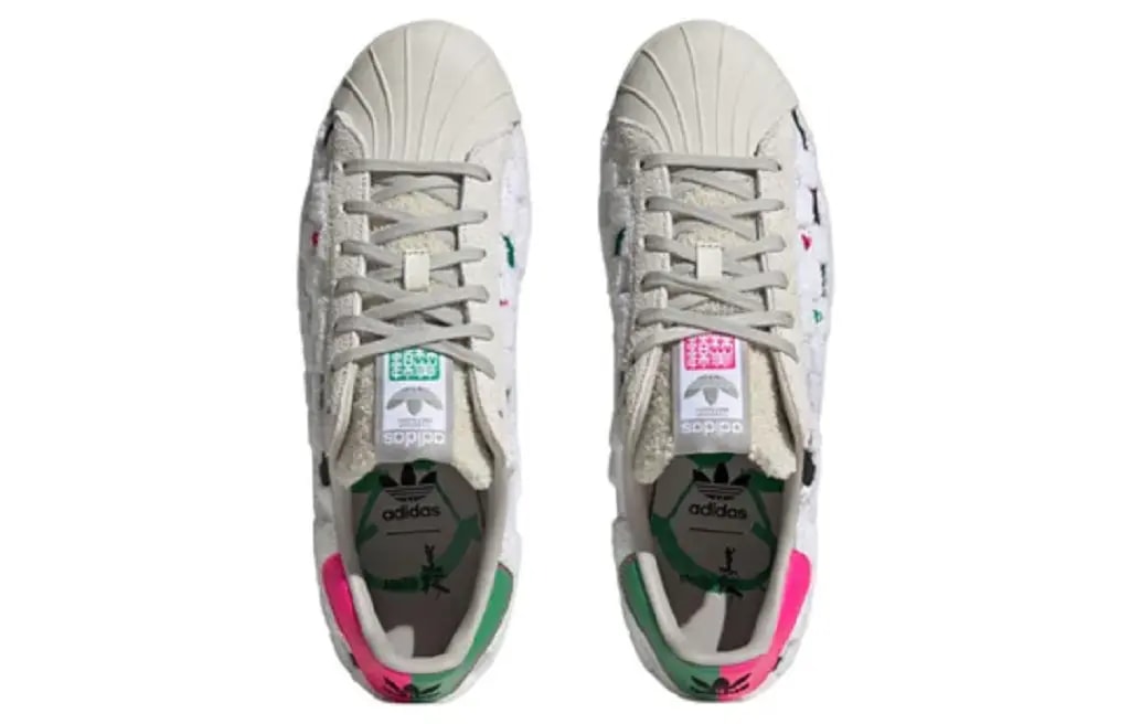 Giày Adidas Superstar 80s x Han Meilin 'White Green' ID4384 — ảnh 3