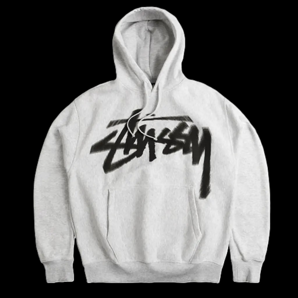Áo Stussy Dizzy Stock Hoodie 'Ash Heather' — kich-thuoc: S