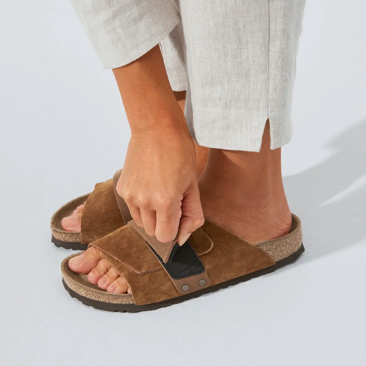 Dép Birkenstock Kyoto Nubuck 'Mink' 1022355 — ảnh 2