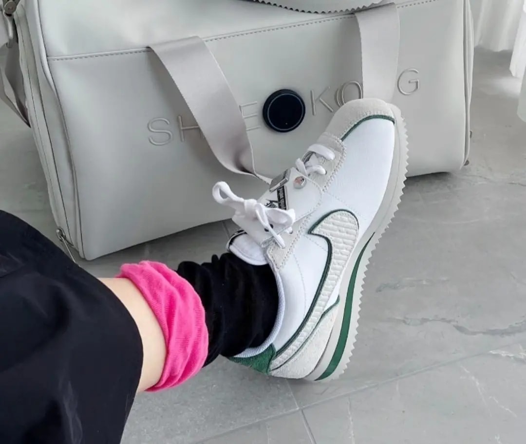 Giày Nike Cortez 'White Green Light Bone' FQ0259-110 — ảnh 4