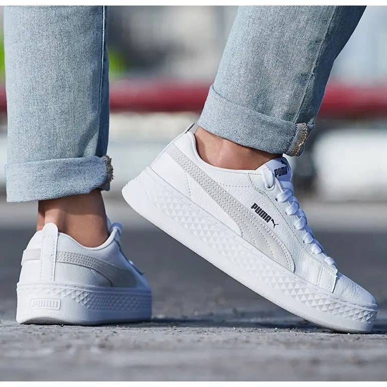 Giày Puma Smash Platform Low 'White' 366487-06 — ảnh 2