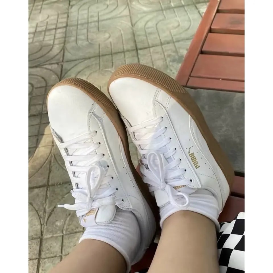 Giày Puma Vikky Platform GS 'White' 384643-03 — ảnh 2
