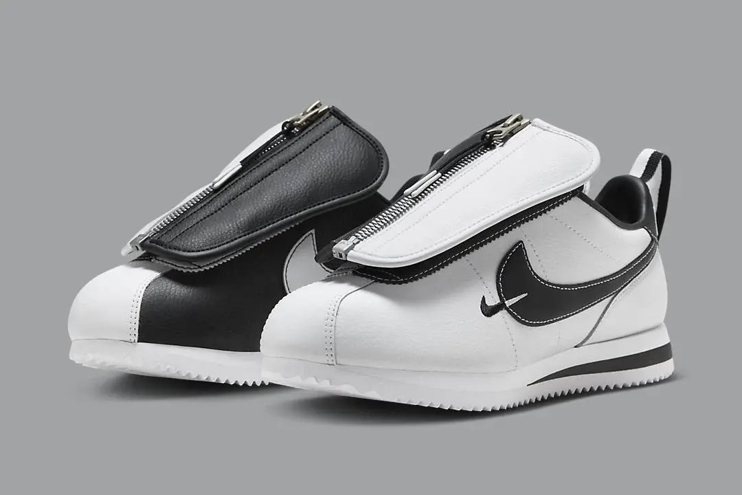 Giày Nike Cortez Yin and Yang Shroud 'White Black' FJ7870-101 — ảnh 2