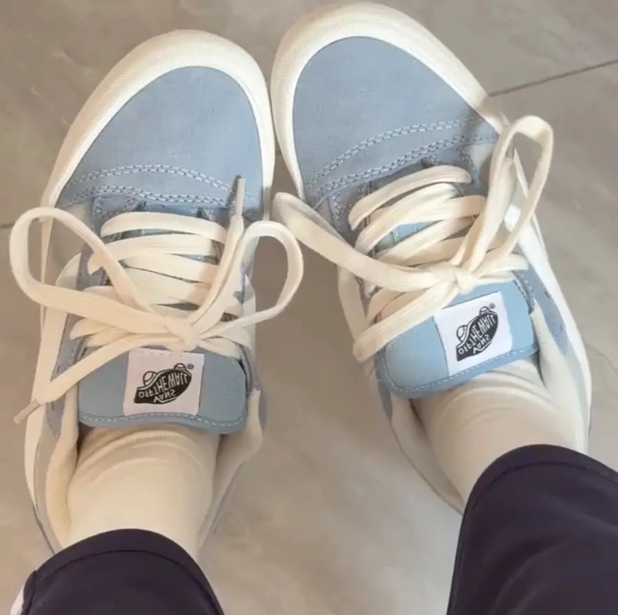Giày Vans Knu Skool Hairy 'Sky Blue' VN0009QCSKY — ảnh 5