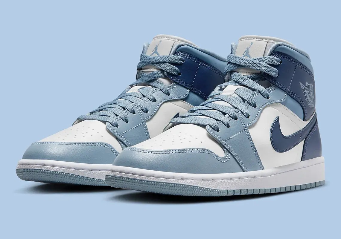 Giày Nike Air Jordan 1 Mid 'Two-Tone Blue' BQ6472-140 — ảnh 5