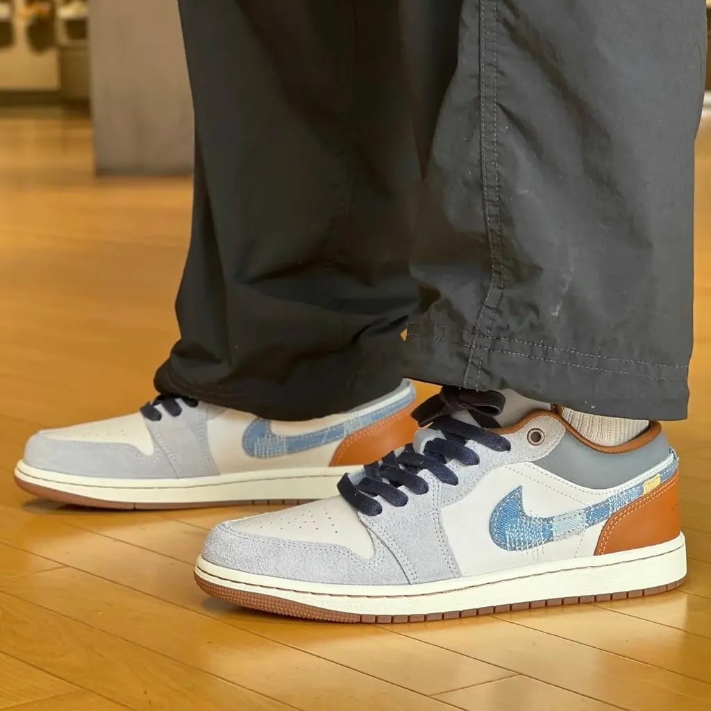 Giày Nike Air Jordan 1 Low SE Phantom 'Denim Swoosh' FZ5042-041 — ảnh 3
