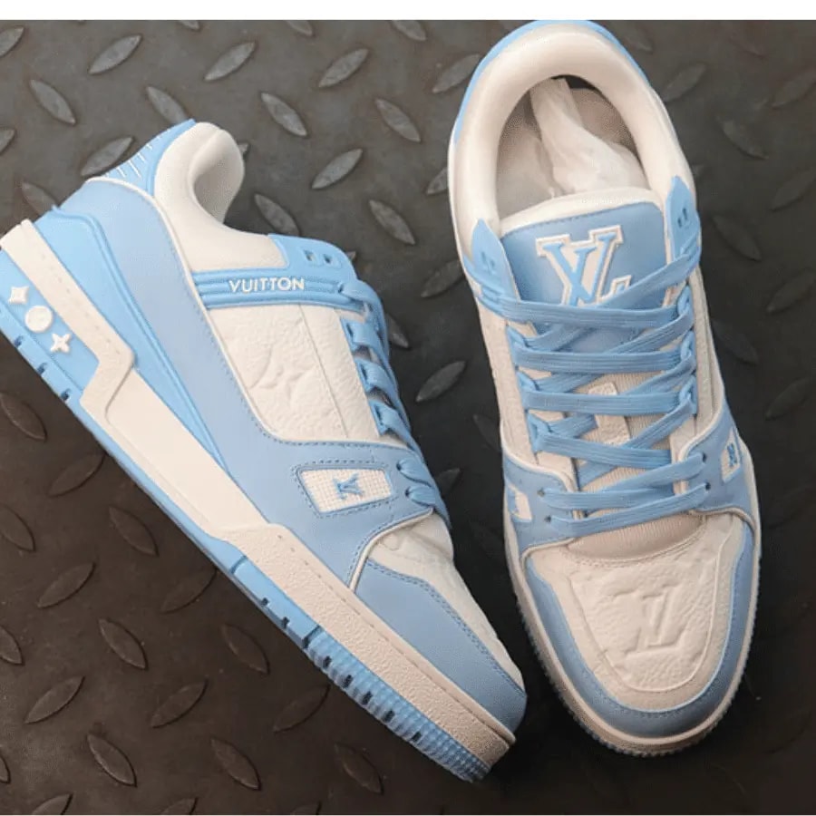 Giày Nam Louis Vuitton LV Trainer Low 'Bleu Ciel' 1AA6YK — ảnh 3