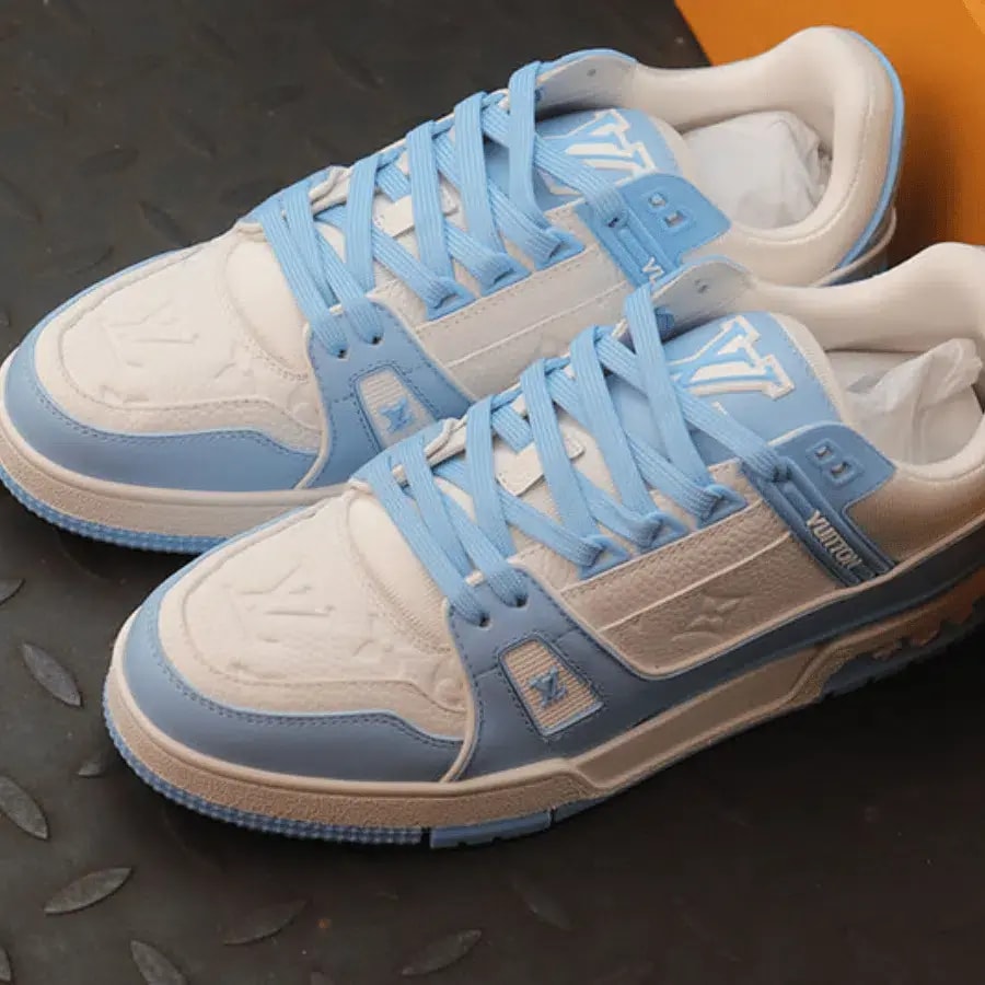 Giày Nam Louis Vuitton LV Trainer Low 'Bleu Ciel' 1AA6YK — ảnh 2