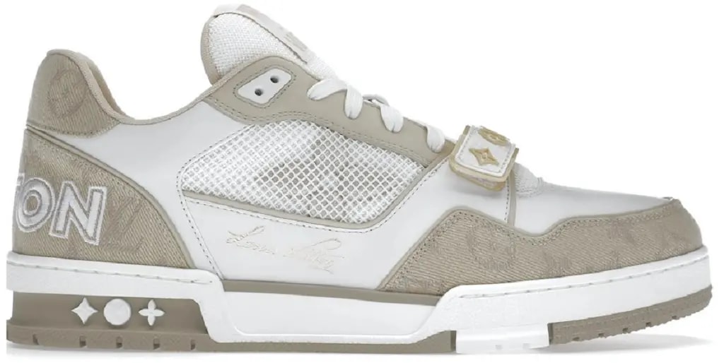 Giày Louis Vuitton Nam LV Trainer 'Beige' 1A9ZC2 — kich-thuoc: 39