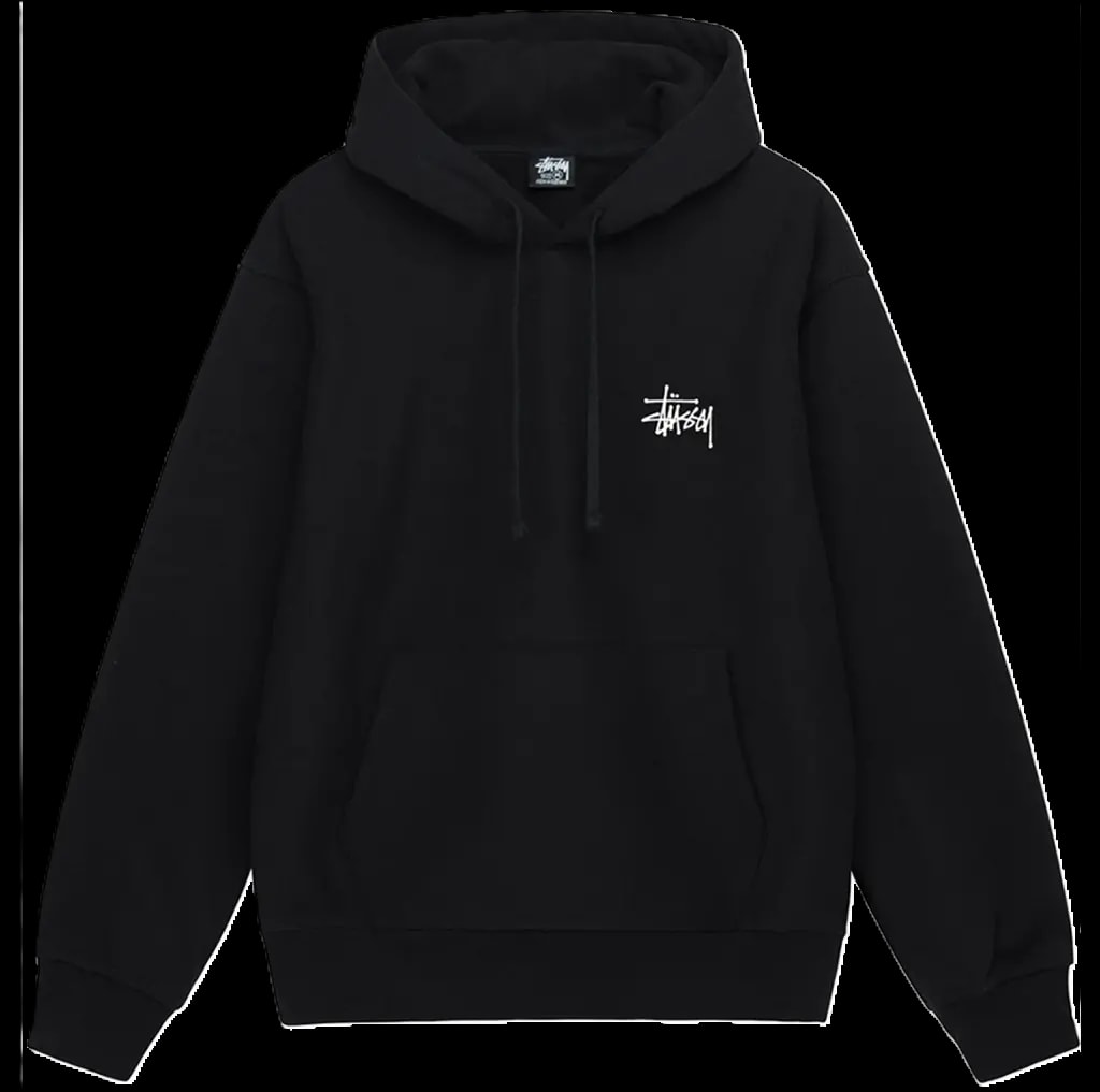 Áo Stussy Basic SS22 Hoodie 'Black' — kich-thuoc: L