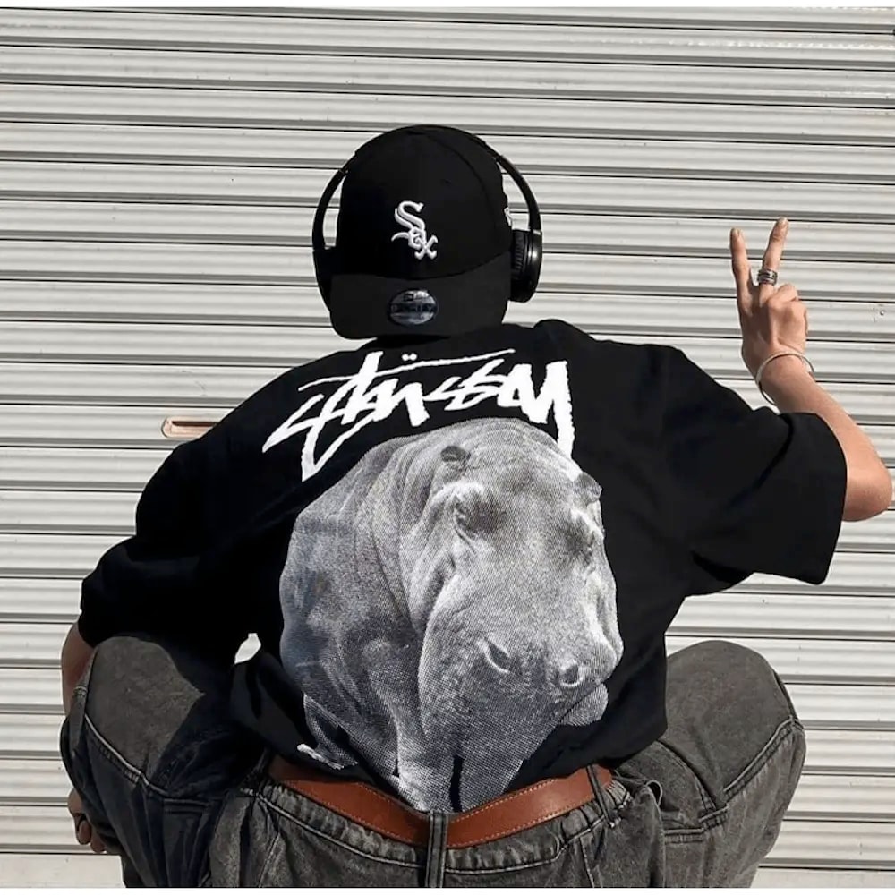 Áo Stussy Big Hippo T-Shirt ‘Black’ — ảnh 3