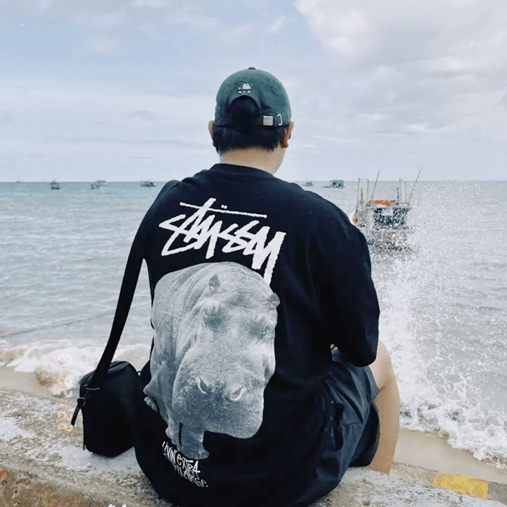 Áo Stussy Big Hippo T-Shirt ‘Black’ — ảnh 2