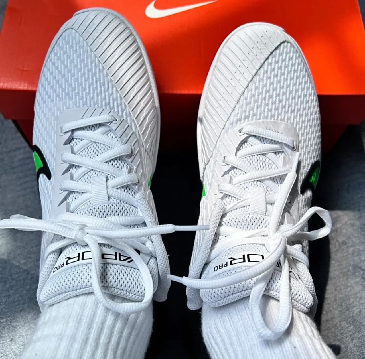 Giày Nike Court Air Zoom Vapor Pro 2 'White Poison Green' DR6191-105 — ảnh 4