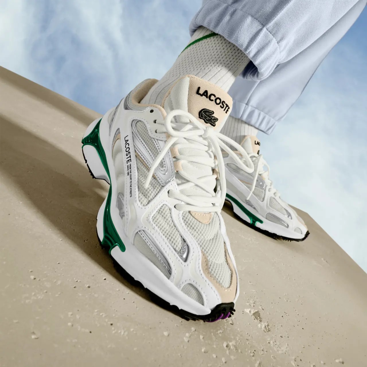Giày Lacoste L003 2K24 ‘White Green’ 47SMA0013-082 — ảnh 3