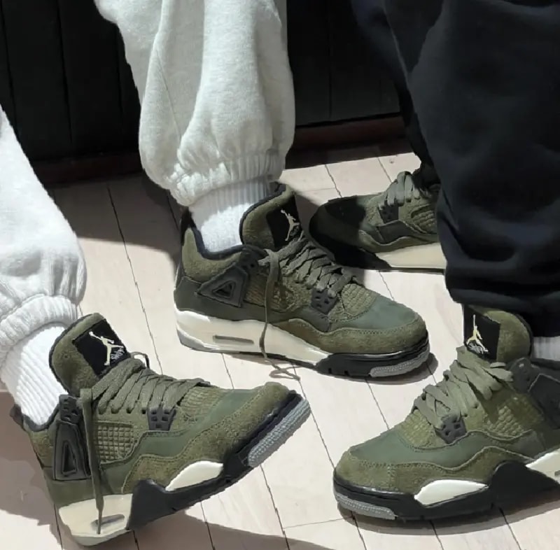 Giày Nike Air Jordan 4 Retro SE GS 'Craft - Olive' FB9928-200 — ảnh 2