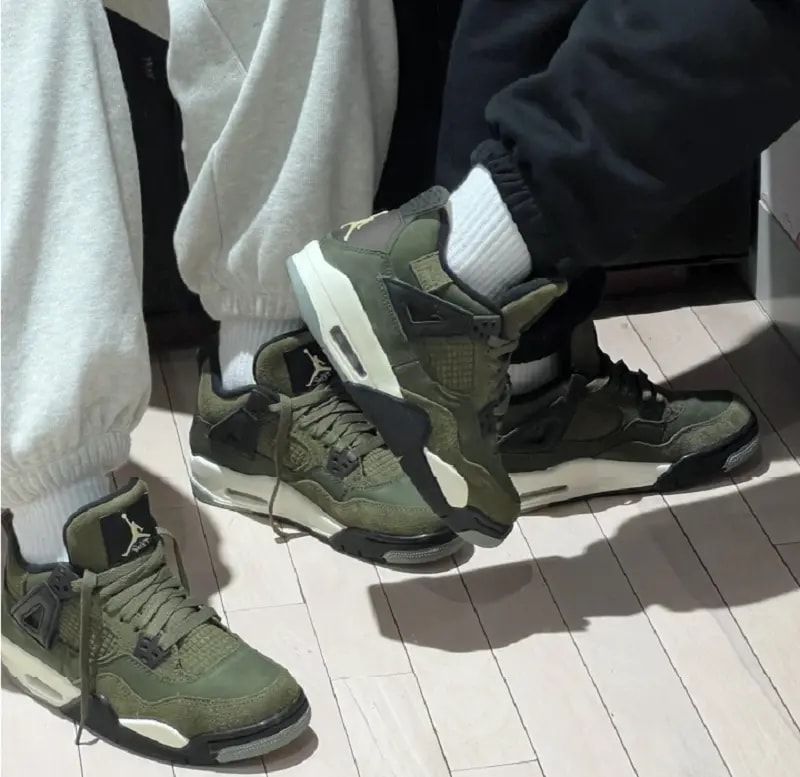 Giày Nike Air Jordan 4 Retro SE GS 'Craft - Olive' FB9928-200 — ảnh 3