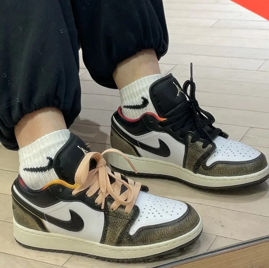 Giày Nike Air Jordan 1 Low SE GS 'Tan' DQ8421-001 — ảnh 3