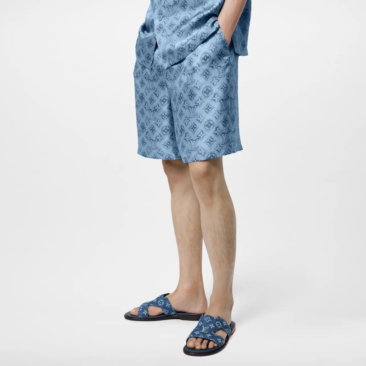 Dép Louis Vuitton LV Oasis Mules 'Blue' 1AC69P — ảnh 3