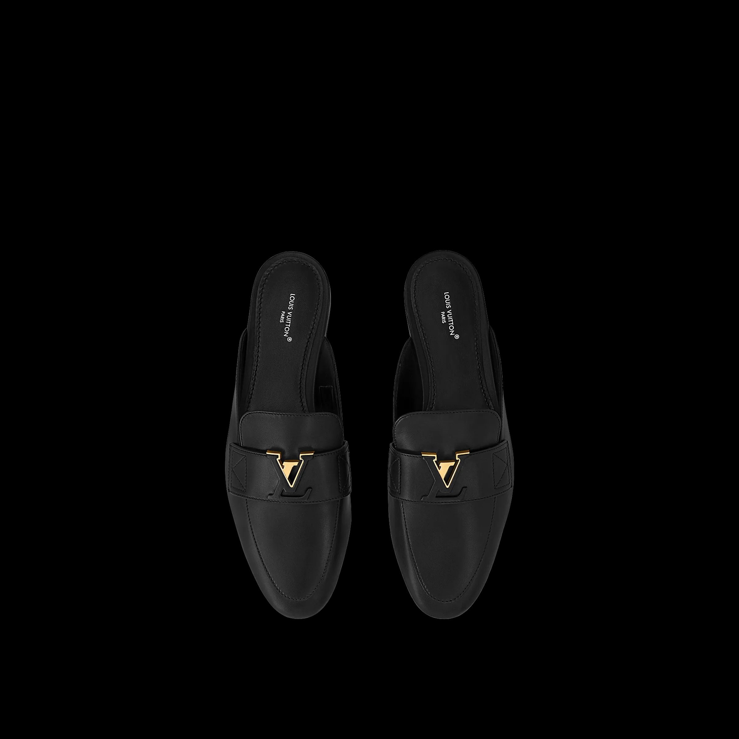 Dép Louis Vuitton LV Capri Open Back Loafers 'Black' 1ACH5Q — ảnh 4