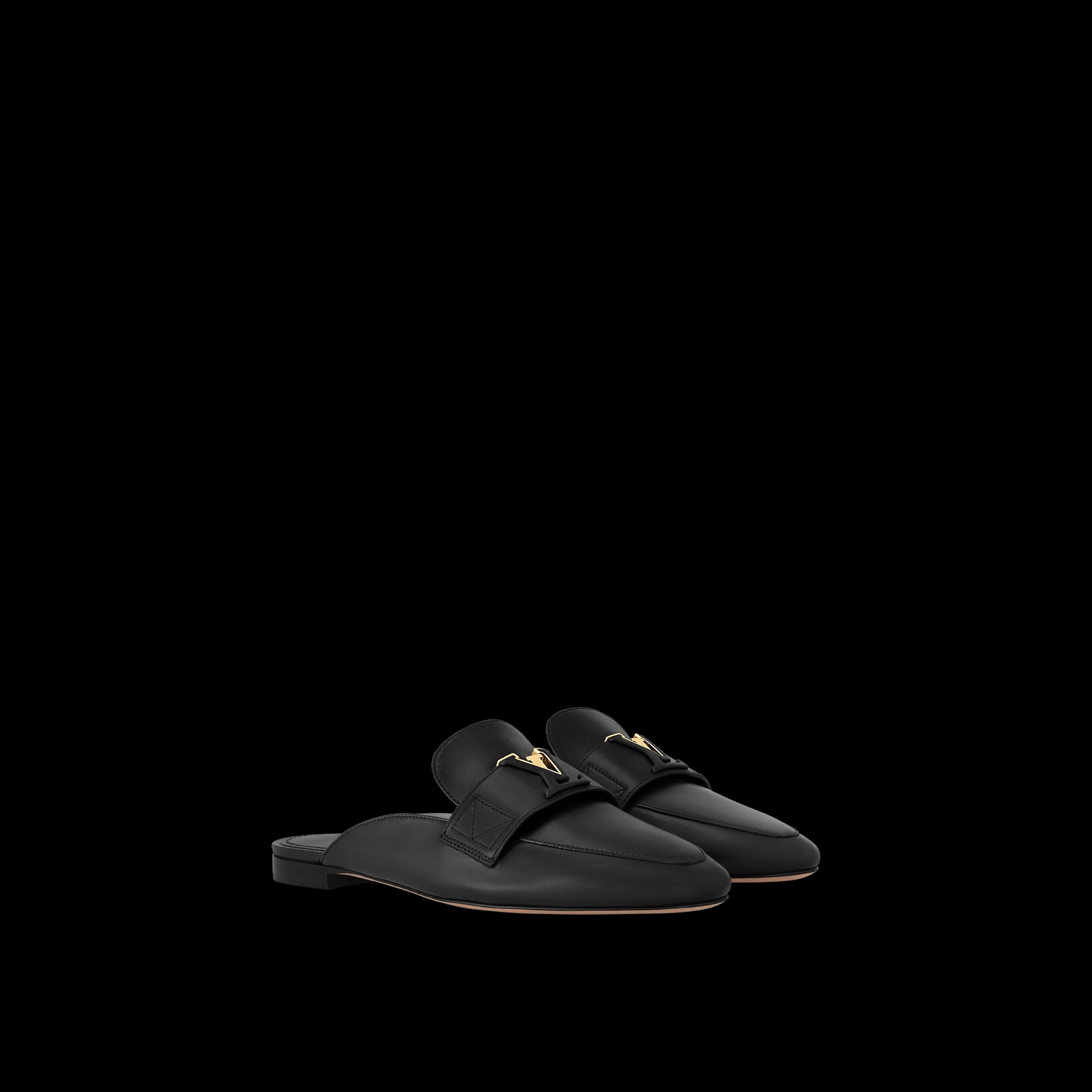 Dép Louis Vuitton LV Capri Open Back Loafers 'Black' 1ACH5Q — ảnh 3