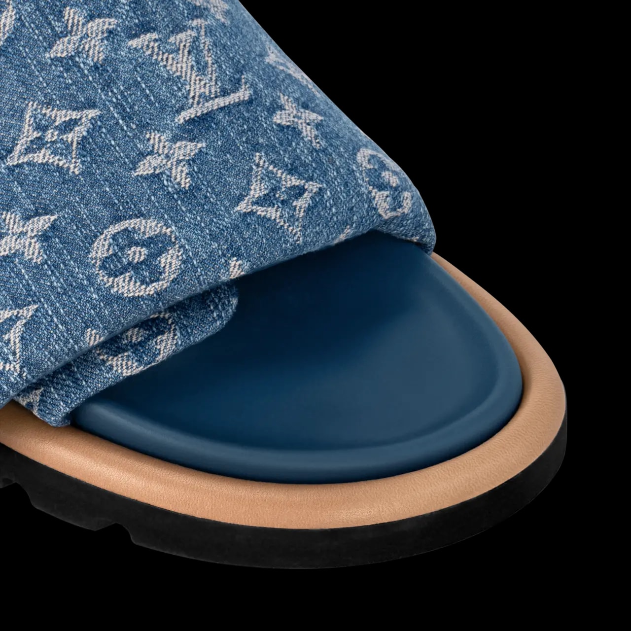 Dép Louis Vuitton Pool Pillow Flat Comfort Mules 'Blue' 1ACJVH — ảnh 3