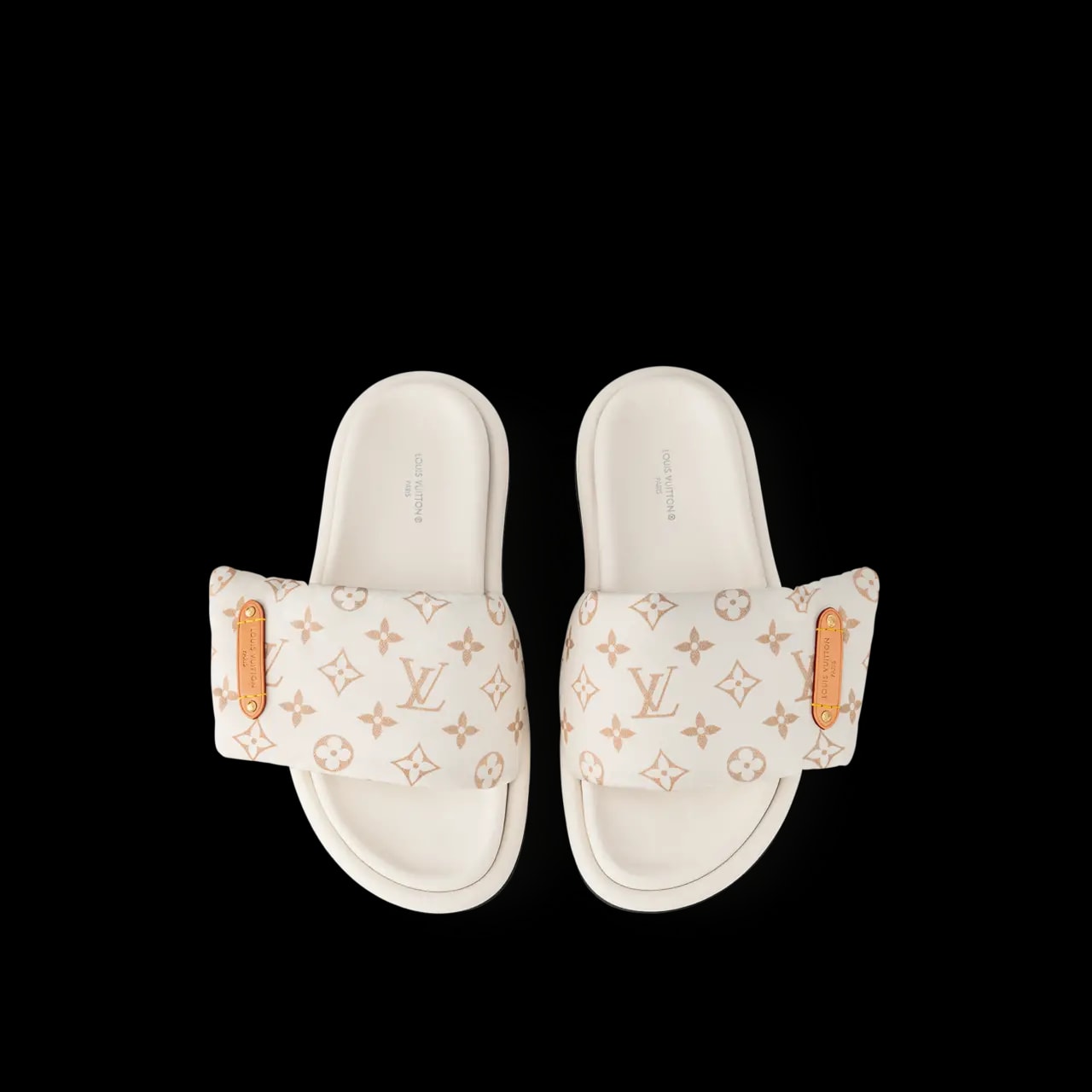Dép Louis Vuitton Pool Pillow Flat Comfort Mules 'Beige' 1ACJZA — ảnh 3