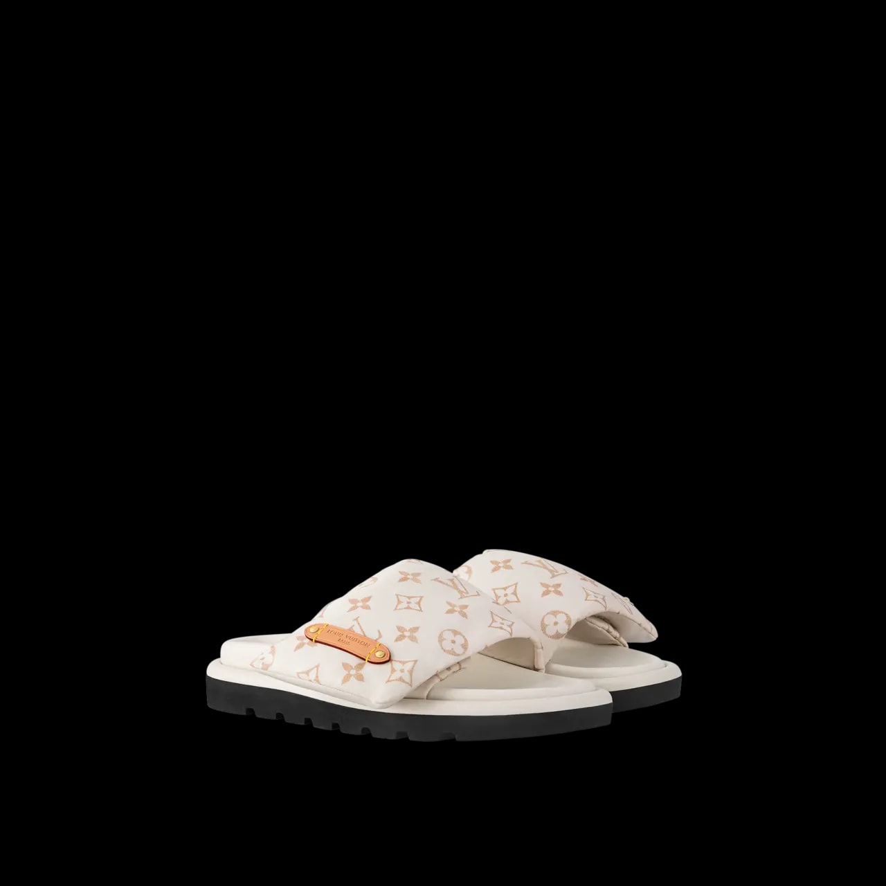 Dép Louis Vuitton Pool Pillow Flat Comfort Mules 'Beige' 1ACJZA — ảnh 2