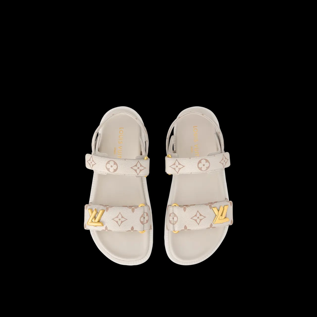 Dép Louis Vuitton LV Sunset Flat Comfort Sandals 'Beige' 1ACL9S — ảnh 3