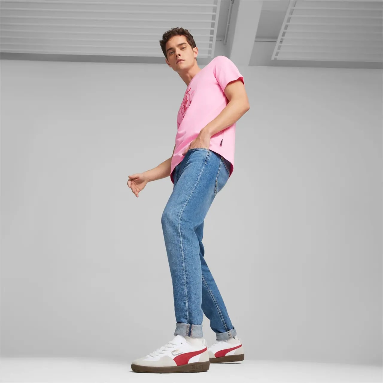 Giày Puma Palermo Leather 'White Club Red' 396464-05 — ảnh 3