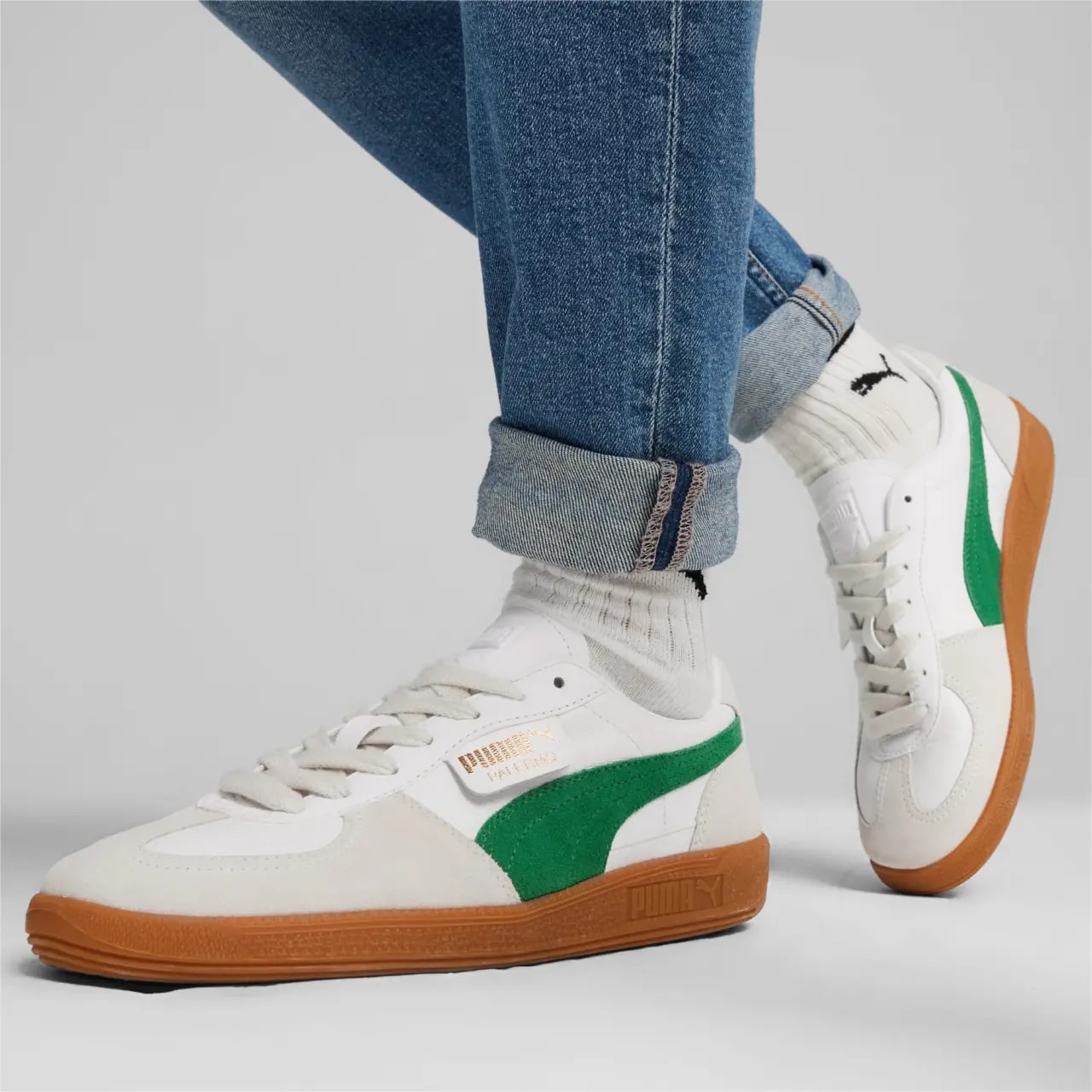 Giày Puma Palermo 'White Green Gum' 396464-07 — ảnh 2
