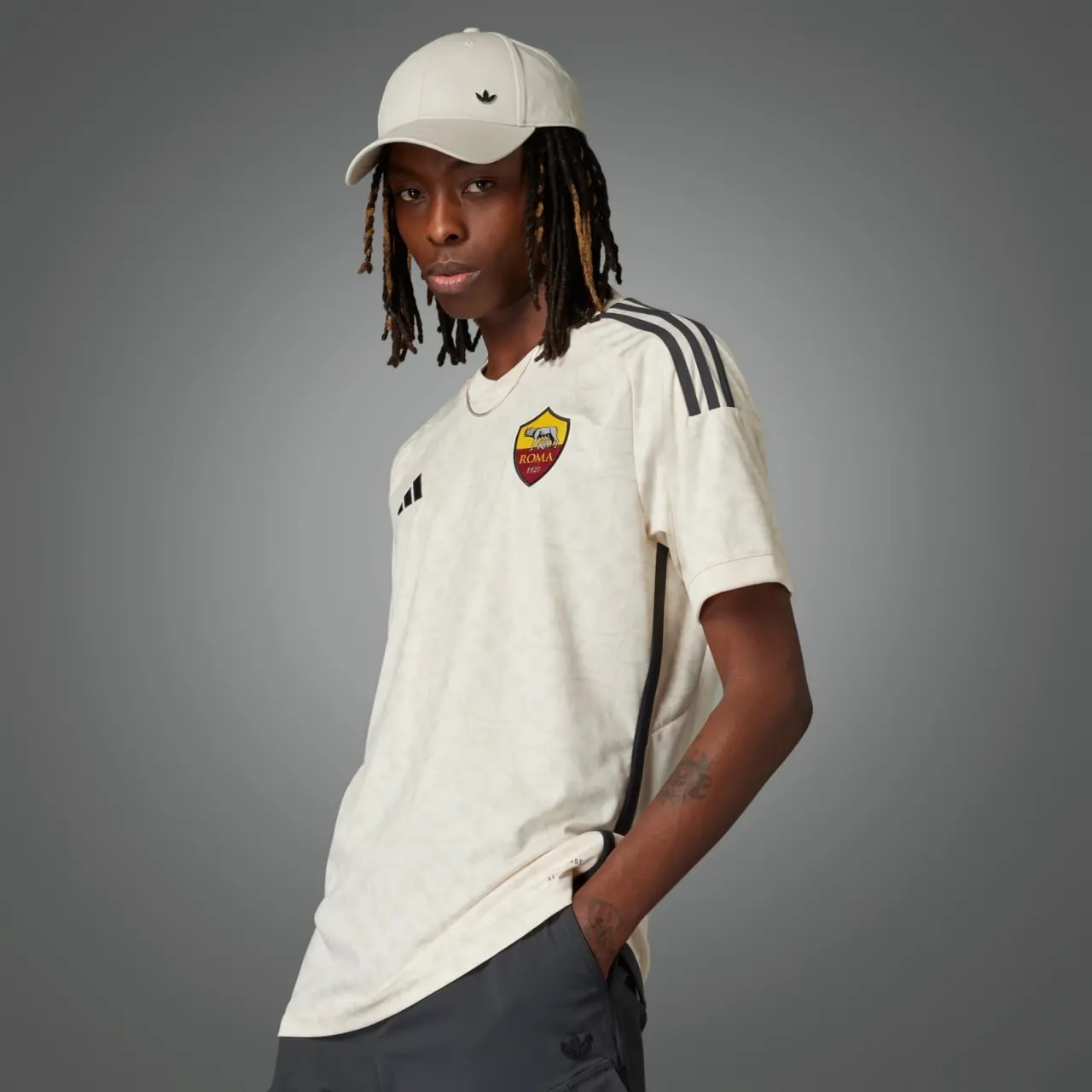 Áo Adidas AS Roma 23/24 Away Jersey 'Beige' IK7168 — ảnh 3