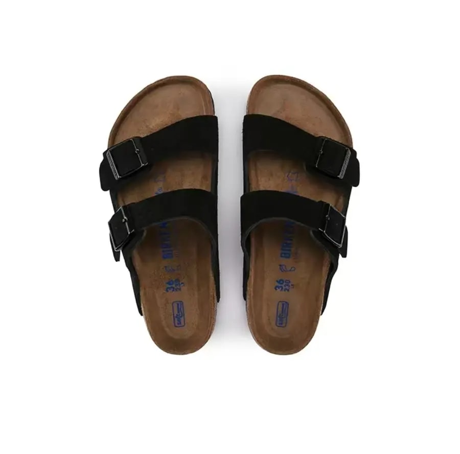 Dép Birkenstock Arizona Suede 'Black' 951321 — ảnh 3