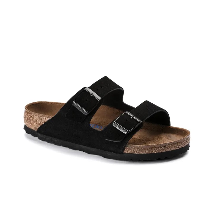 Dép Birkenstock Arizona Suede 'Black' 951321 — ảnh 4