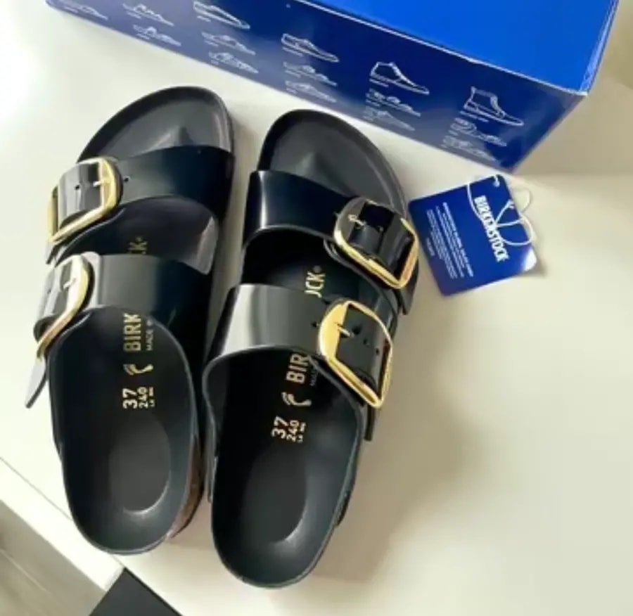 Dép Birkenstock Milan 'Shine Black' 1024211 — ảnh 4