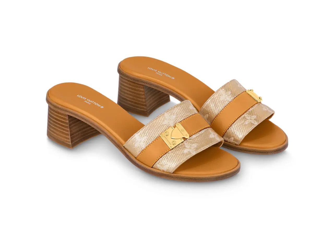 Dép Louis Vuitton Lock It Mules 'Gold' 1ABVE8 — ảnh 4