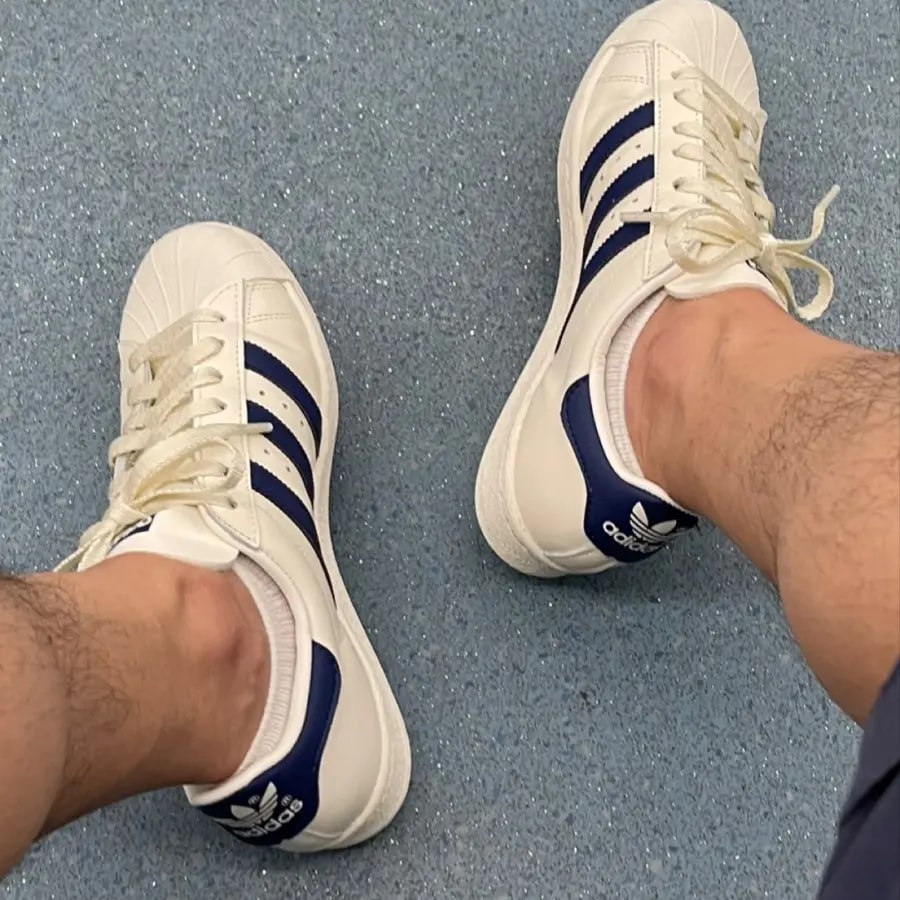 Giày Adidas Superstar 82 'White Dark Blue' GZ1537 — ảnh 3