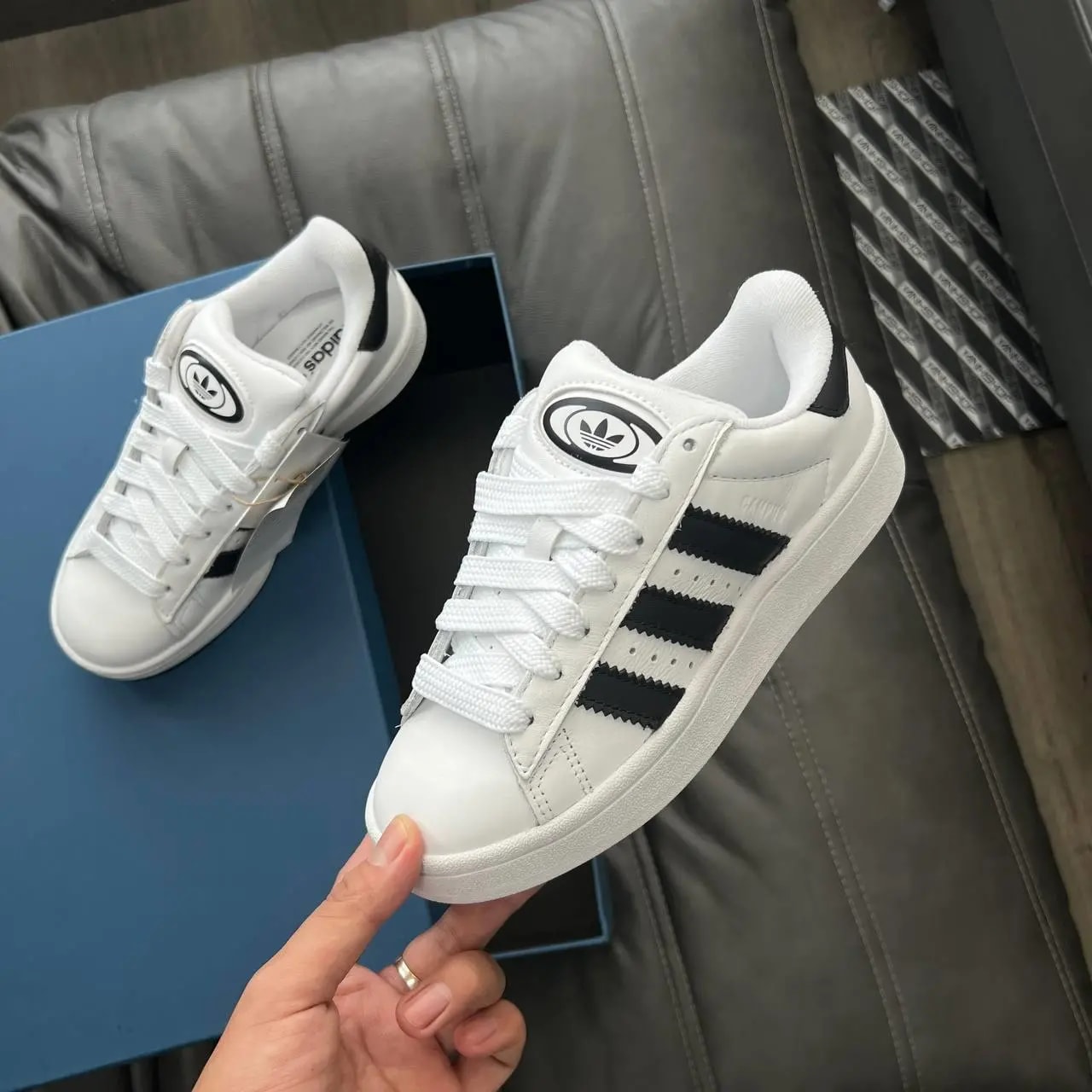 Giày Adidas Campus 00s 'Black White' IG8659 — ảnh 5