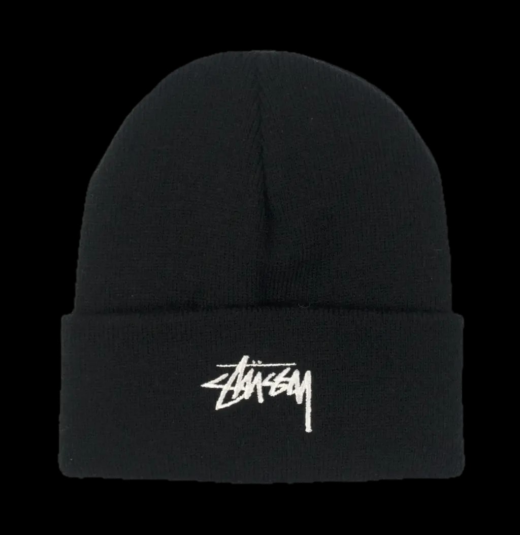 Mũ Stussy Stock Cuff Beanie 'Black'