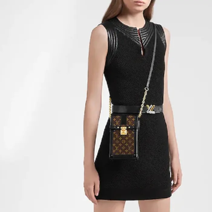 Túi Louis Vuitton Vertical Trunk Pochette 'Black' M63913 — ảnh 2